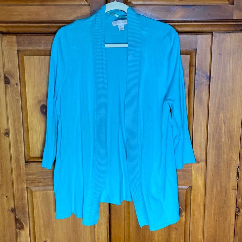 Laura Ashley Blue Womens Cardigan